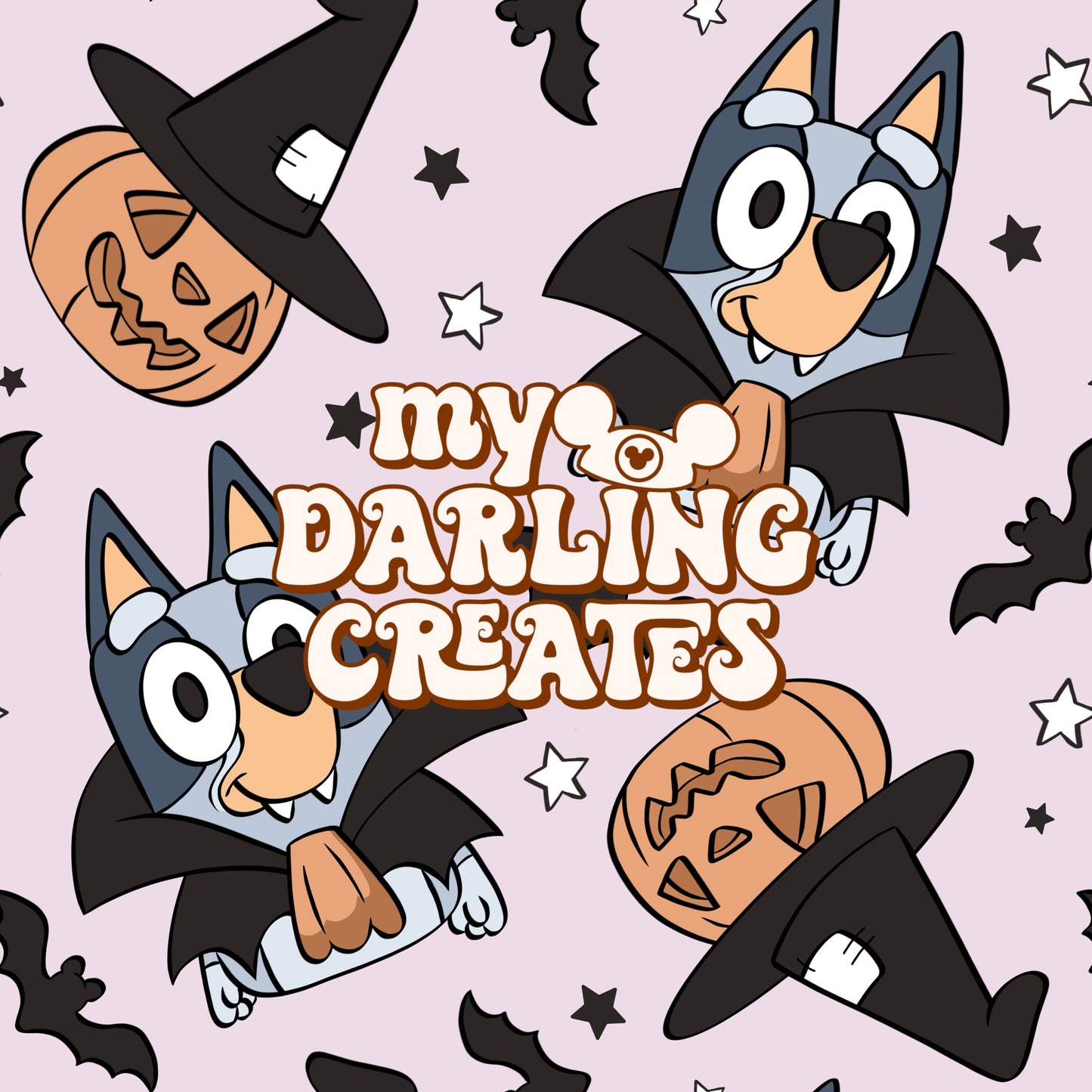 Vampire Dog Purple - Seamless File