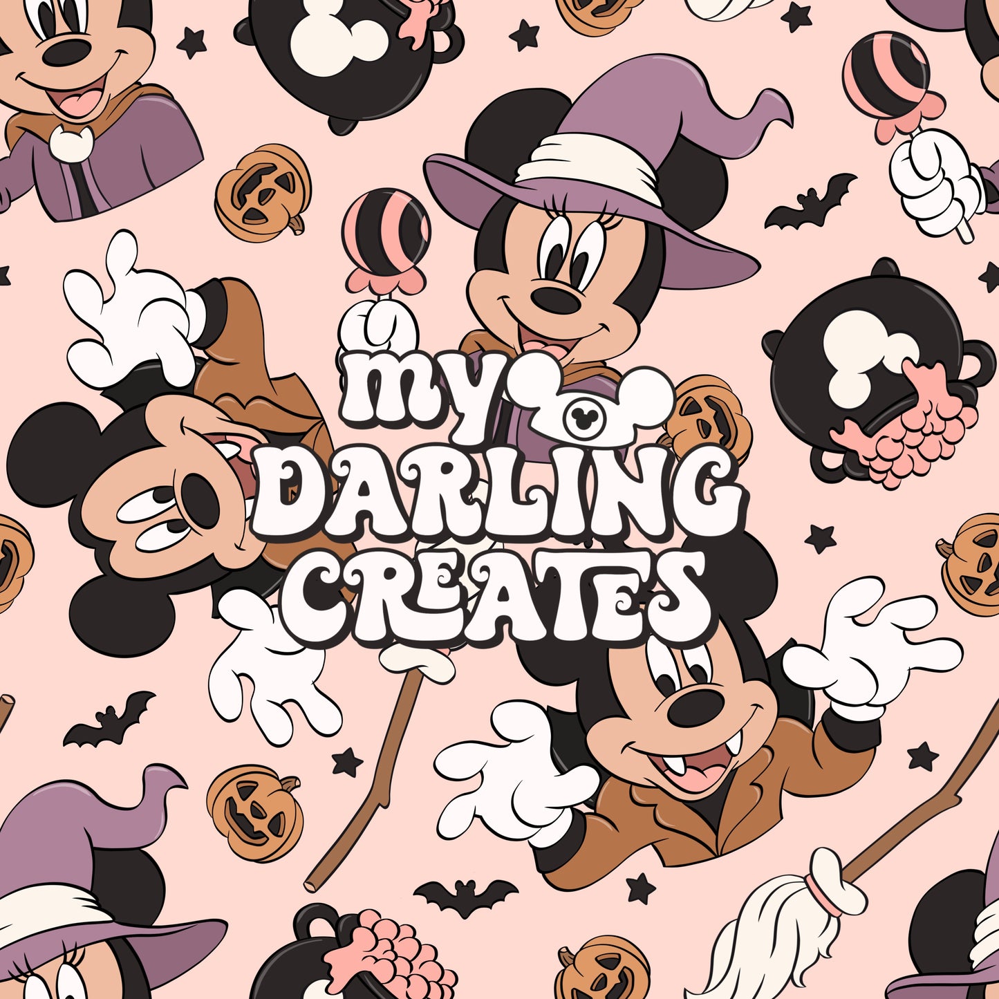 Spooky Mouse Pink - Seamless File