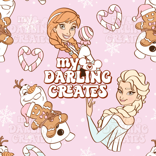 Merry Snow Sisters Purple - Seamless File