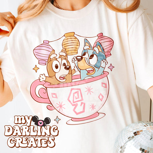 Magical Blue Sisters Teacup PNG