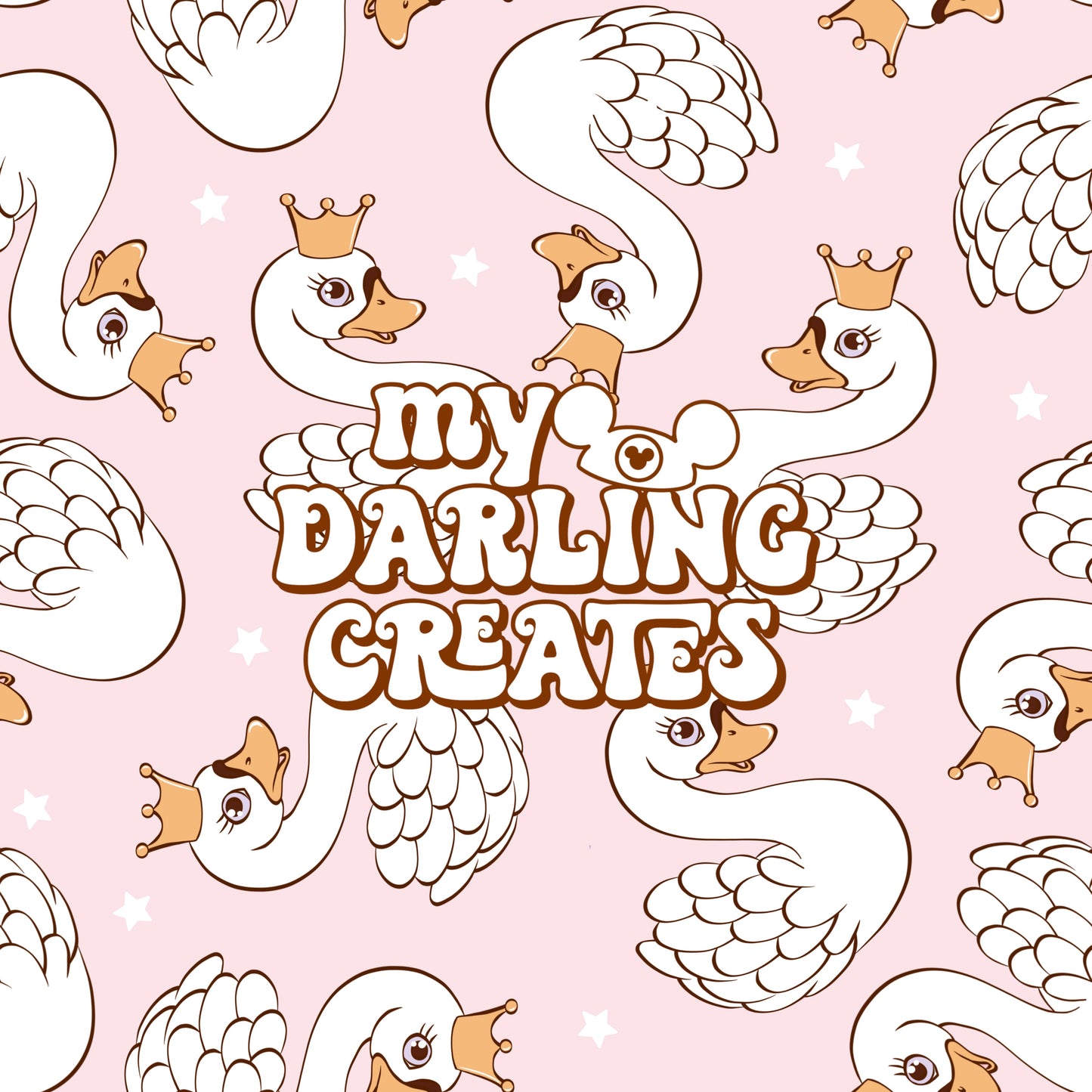 Swans Pink - Seamless File