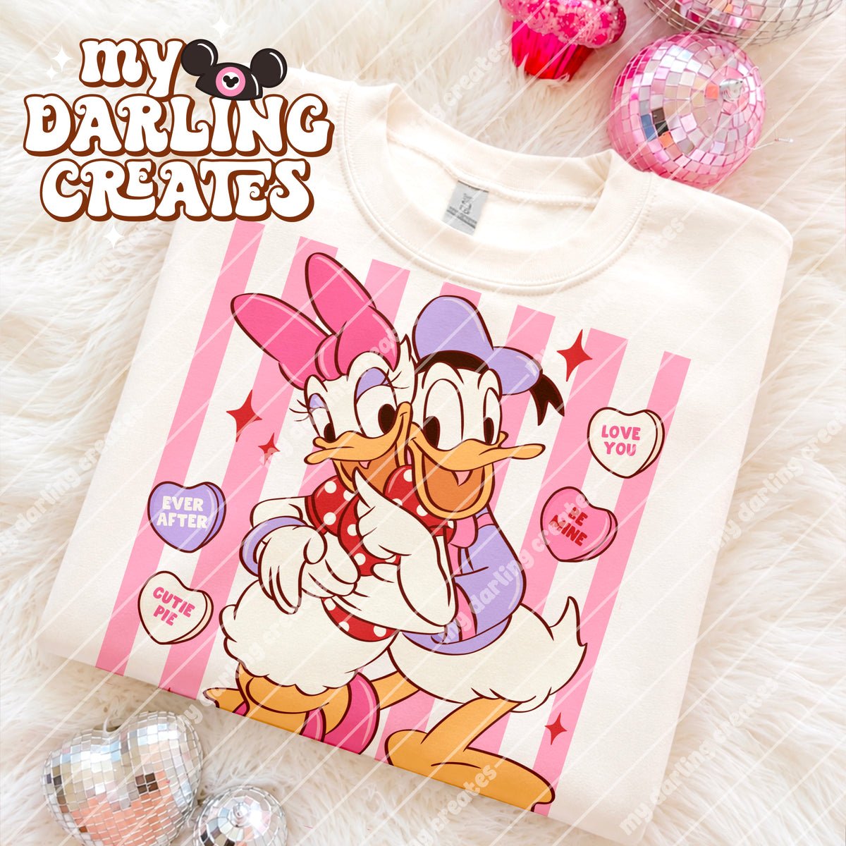 Love Day Ducks Stripes PNG