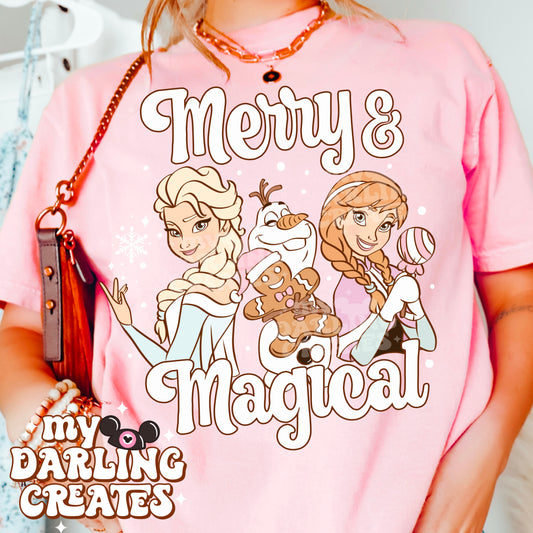 Merry and Magical Snow Sisters PNG