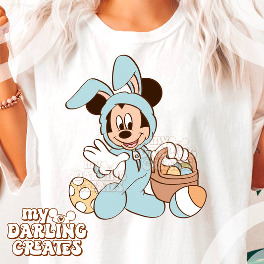 Mouse Bunny Blue PNG