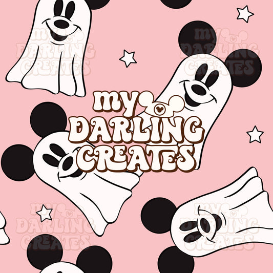 Mouse Ghosty Pink - Seamless File