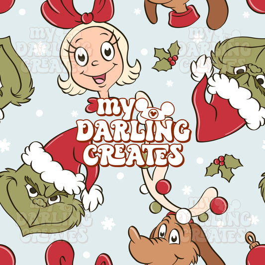 Classic Green Guy Blue - Seamless File