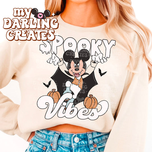 Spooky Vibes Mouse Blue PNG