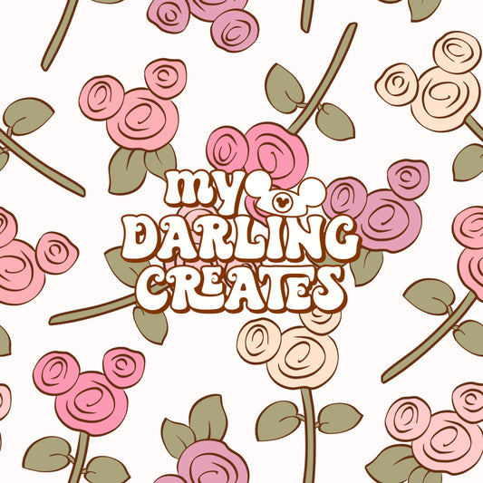 Mouse Roses Fun Pink - Seamless File