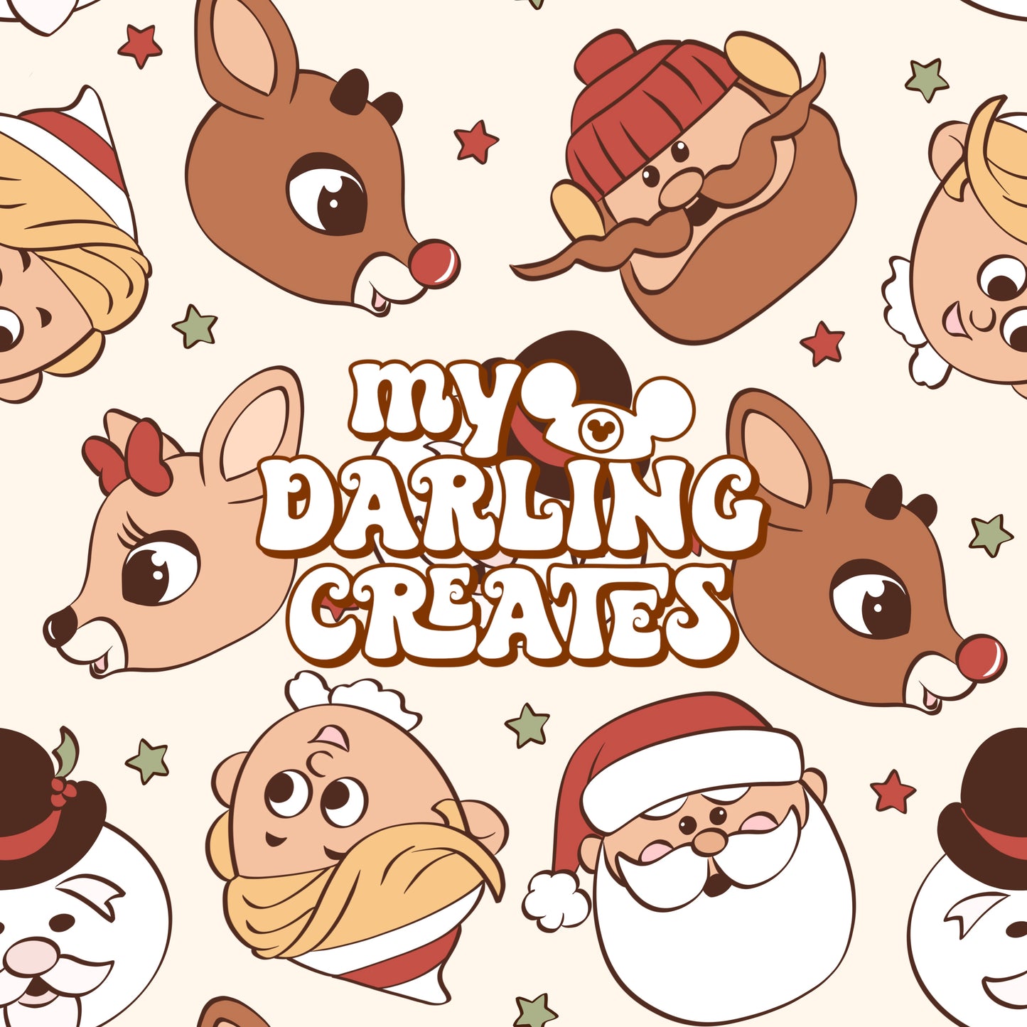 Reindeer and Friends Neutral - Seamless File