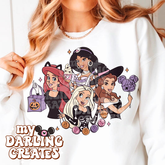 Spooky Princesses Group PNG