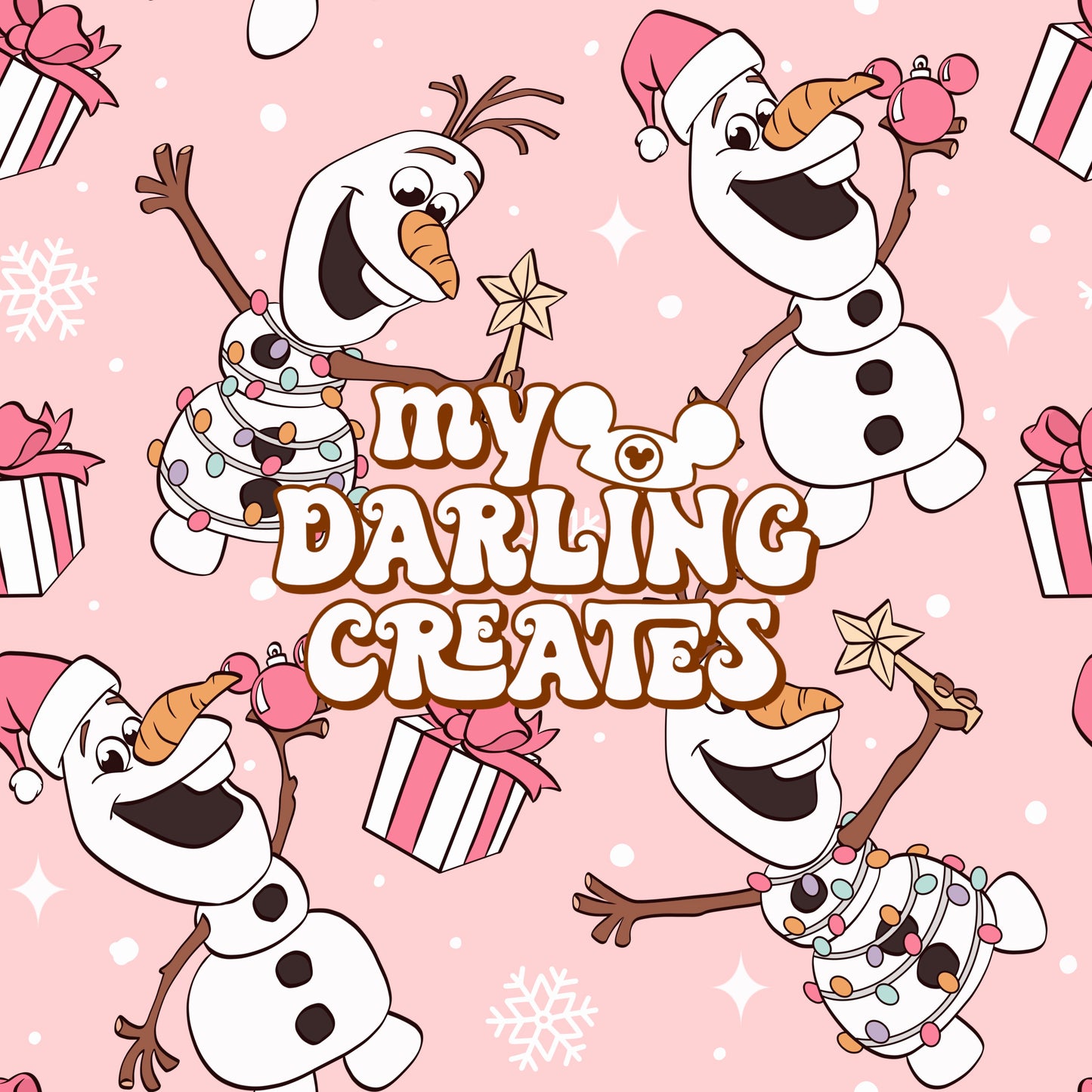 Snowman Christmas Pink - Seamless File