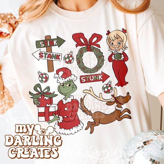 Classic Christmas with the Green Guy PNG