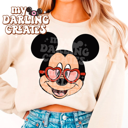 Heart Glasses Mouse PNG