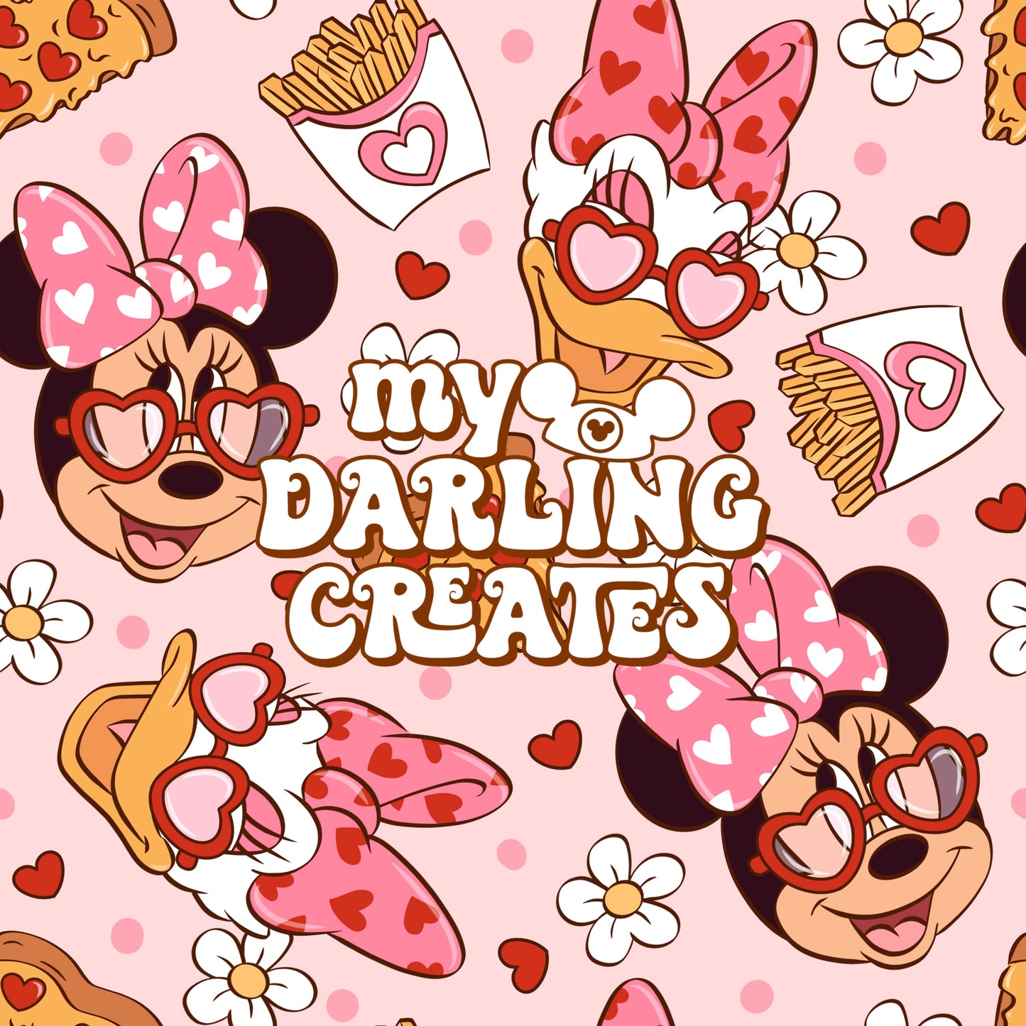 Bestie Snack Love Pink - Seamless File