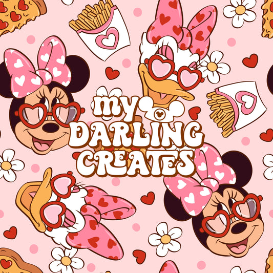 Bestie Snack Love Pink - Seamless File