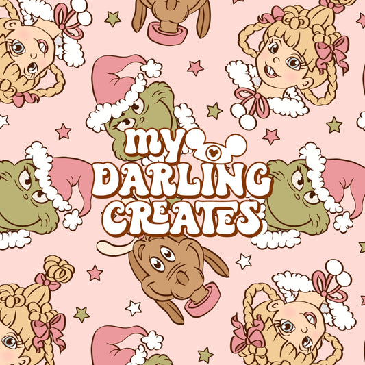 Mean One and Friends Pink - Seamless File