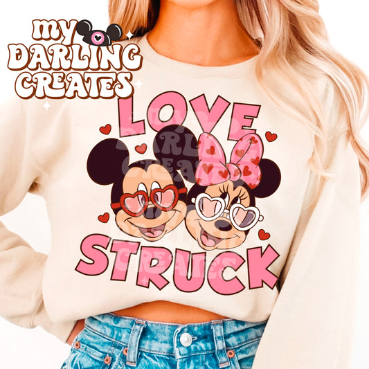 Love Struck Mouse With Text PNG