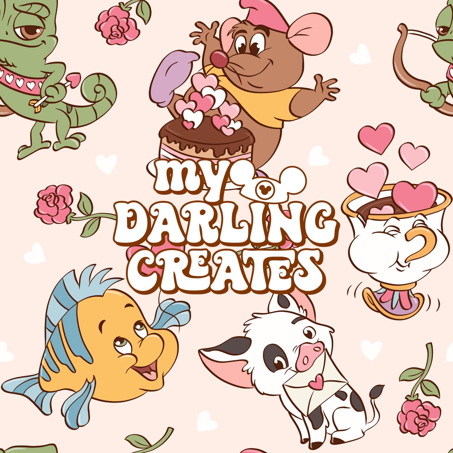 Sidekick Love Light Pink - Seamless File