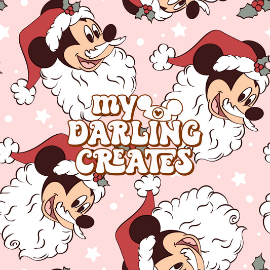 Boho Classic Santa Mouse - Seamless File