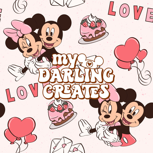 Mouse Love Pink - Seamless File