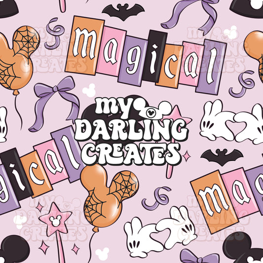 Spooky Park Magic Purple - Seamless File