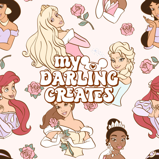 Classic Princesses Cream - Seamless File