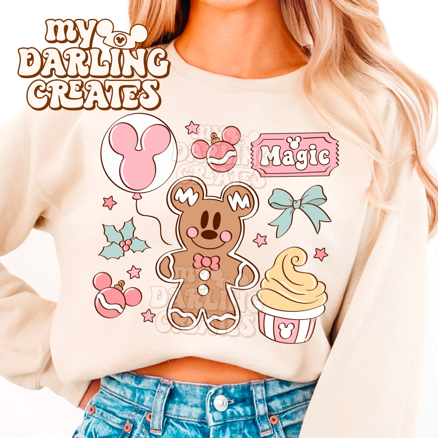 Magical Gingerbread Pink PNG