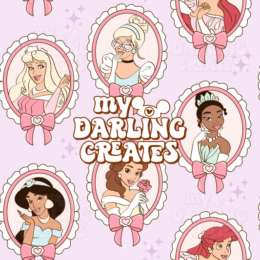 Princess Frames Purple - Seamless File