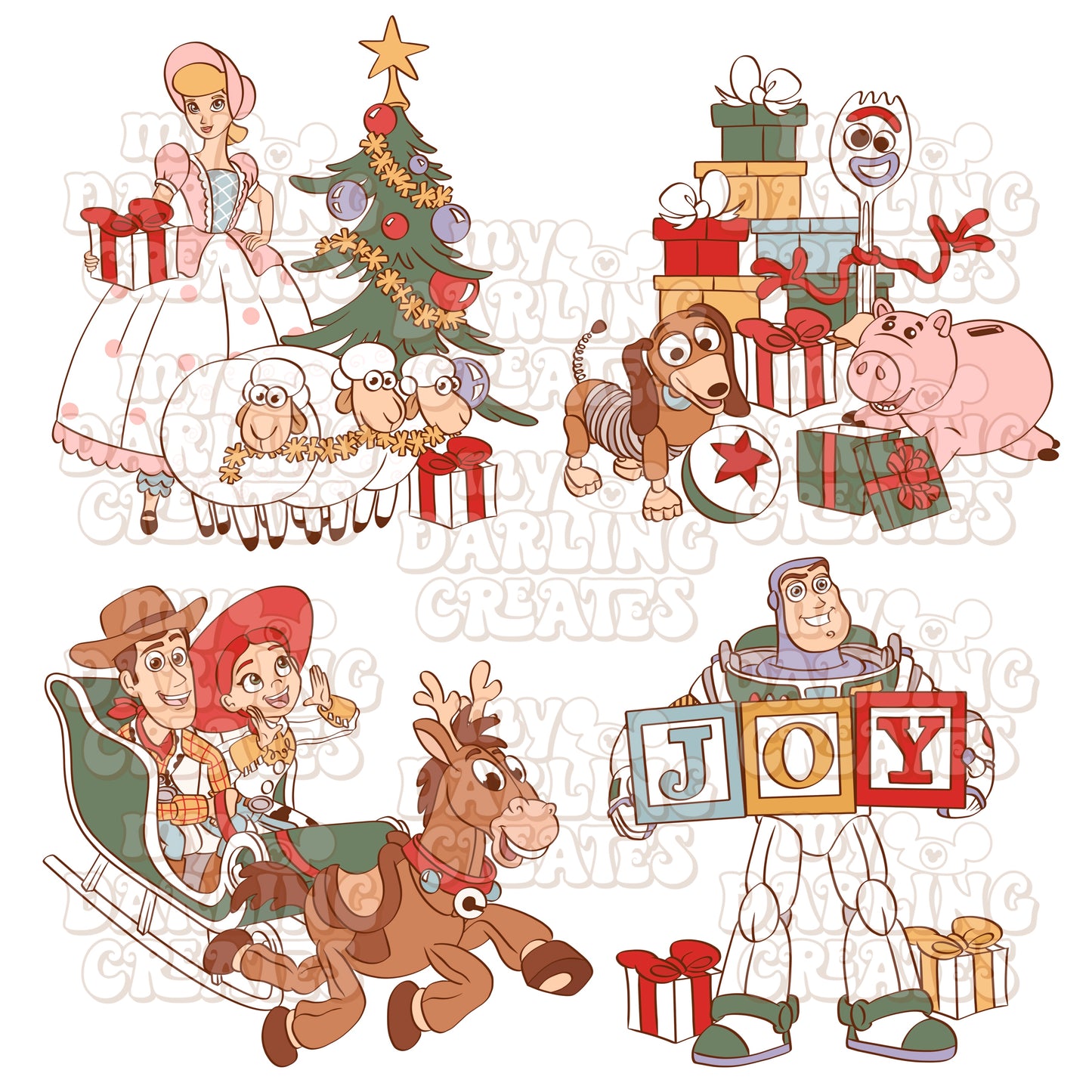 Merry Toys Collage PNG
