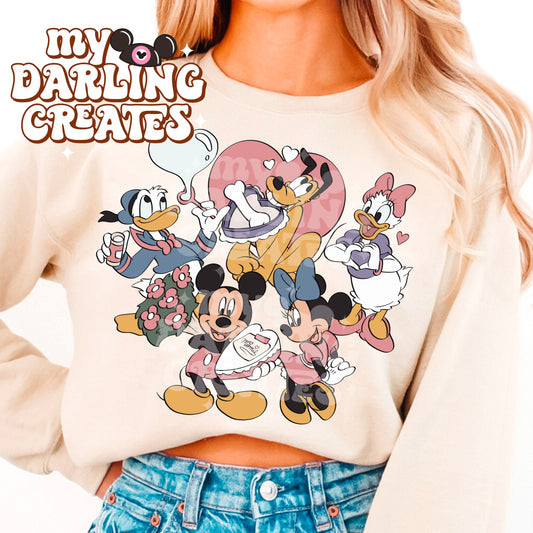 Vintage Valentines Friends PNG