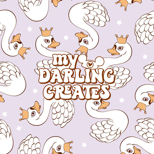 Swans Purple - Seamless File