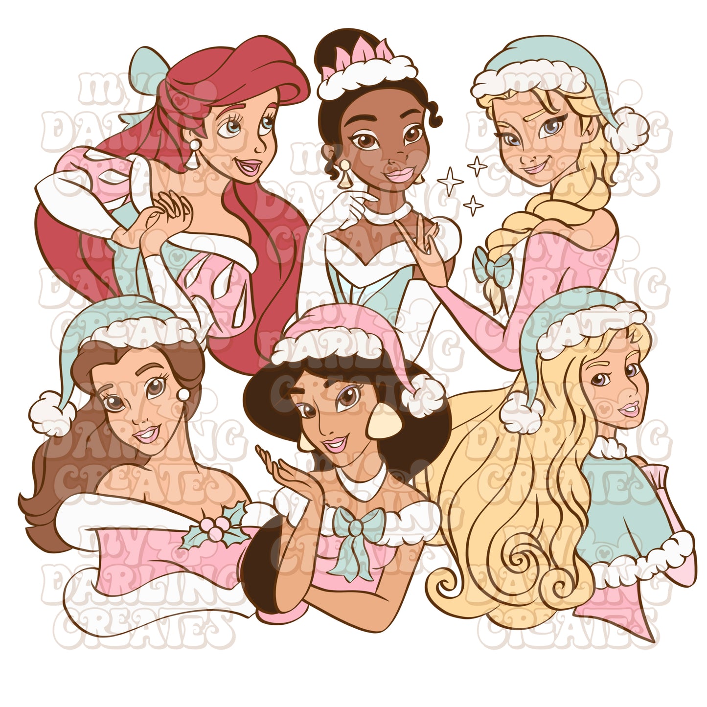 Winter Pastel Princess PNG