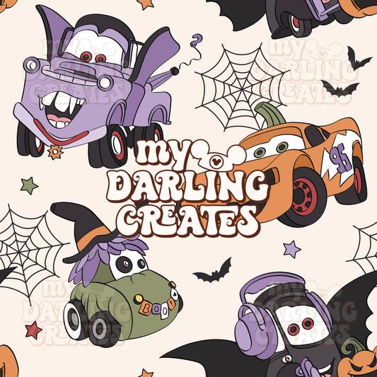 Spooky Cars - Seamless File