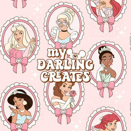 Princess Frames Pink - Seamless File