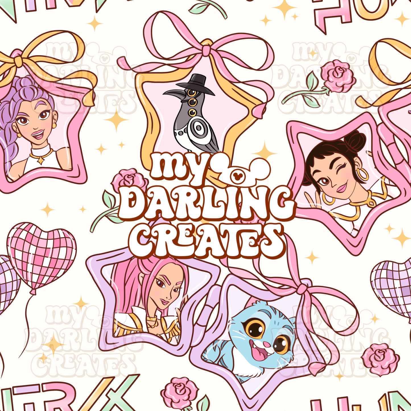 K Pop Girls Lockets - Seamless File