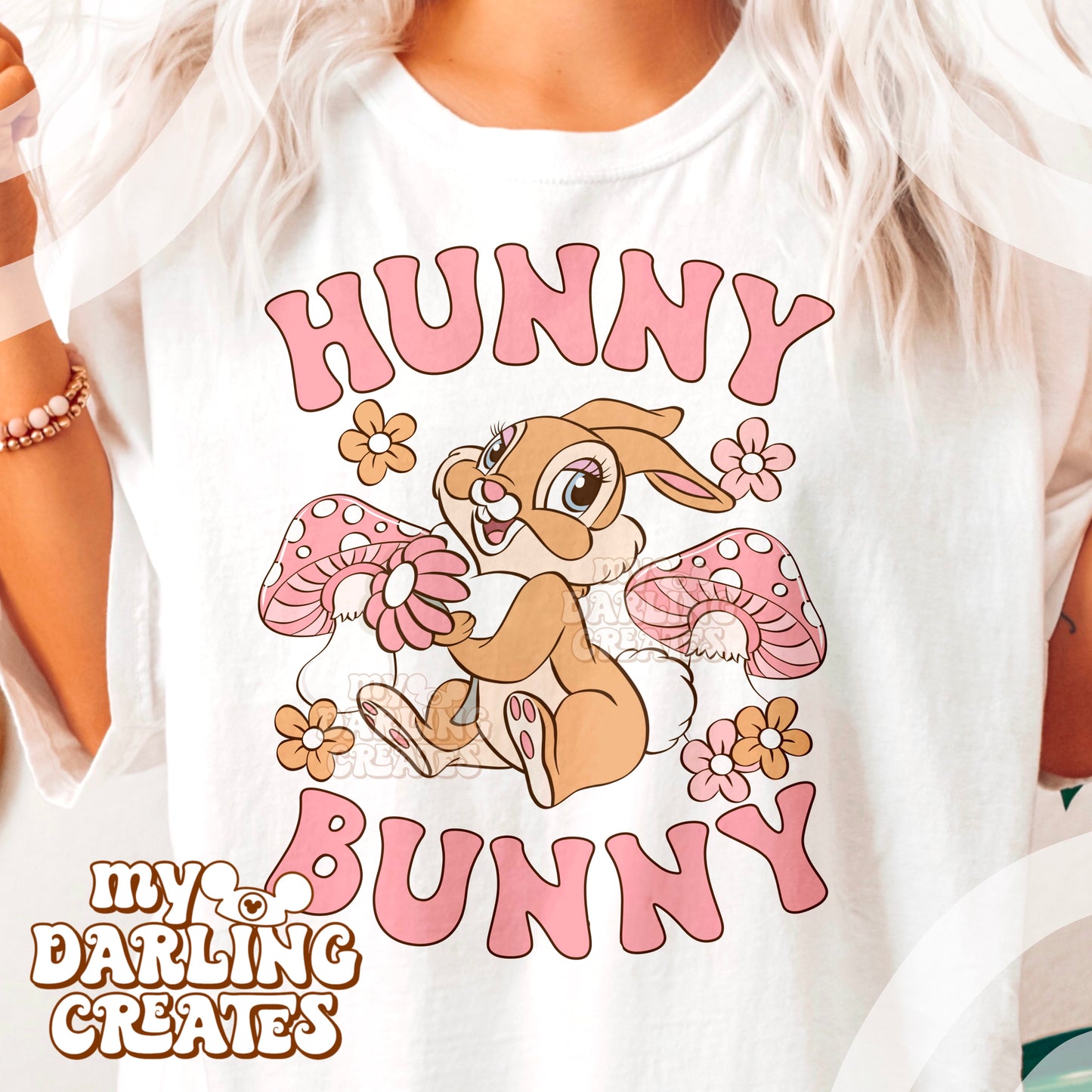 Hunny Bunny Pink Text PNG