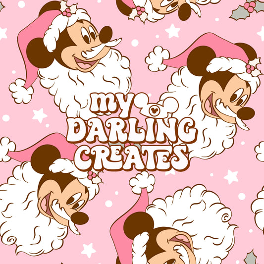 Pink Santa Mouse - Seamless File