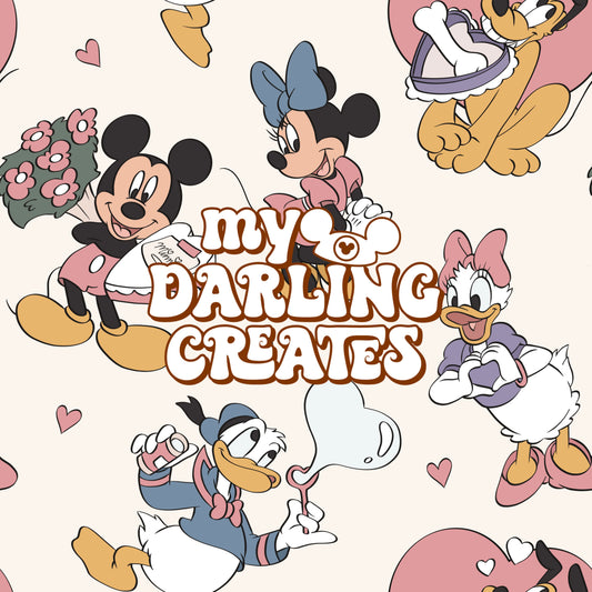 Vintage Valentines Friends - Seamless File