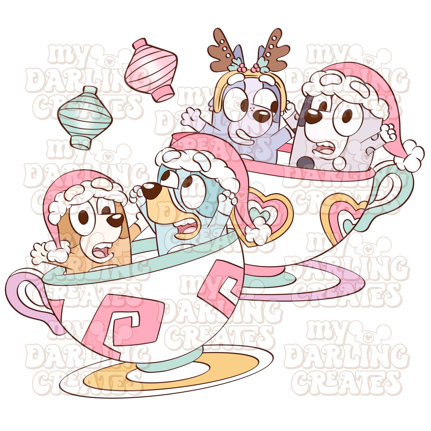 Cousins Winter Teacups PNG