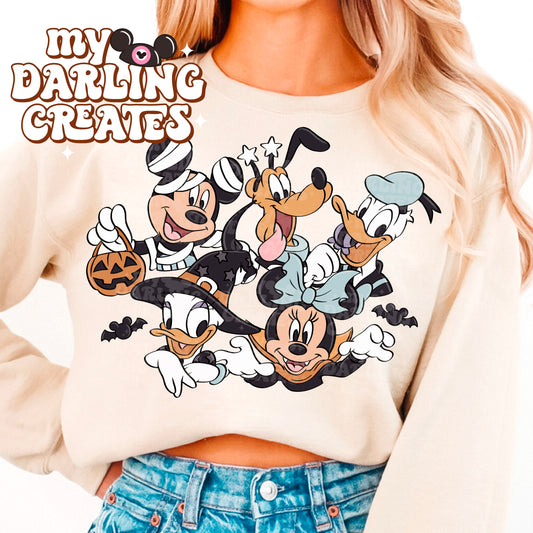 Spooky Spirit Mouse Friends Blue PNG