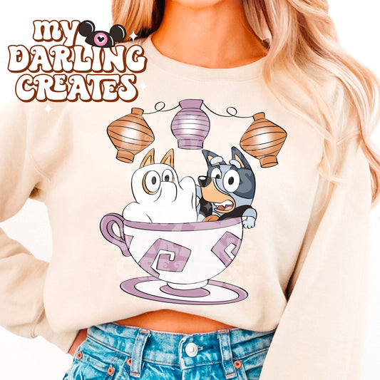 Spooky Teacups with Lanterns PNG