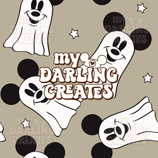 Mouse Ghosty Green - Seamless File