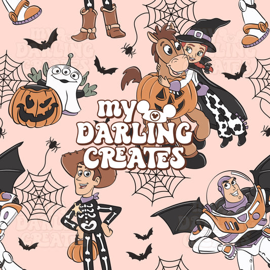 Spooky Toys Pink - Seamless File