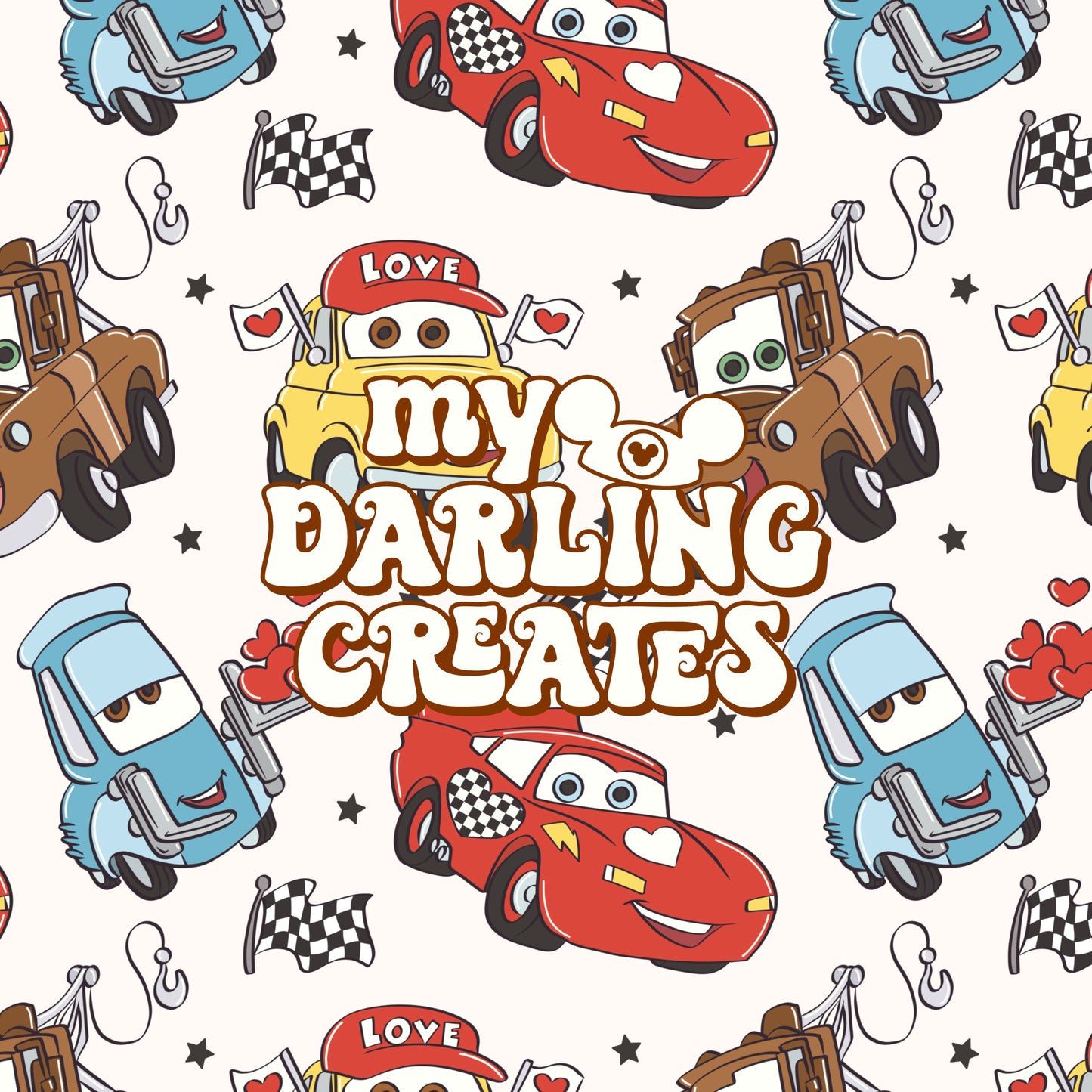 Cars Valentines - Seamless File