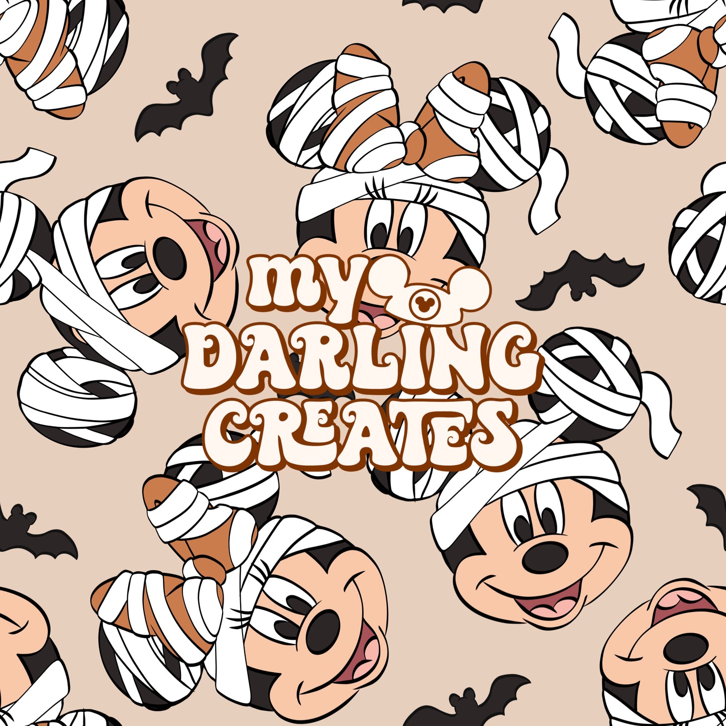 Mummy Mouse Tan - Seamless File