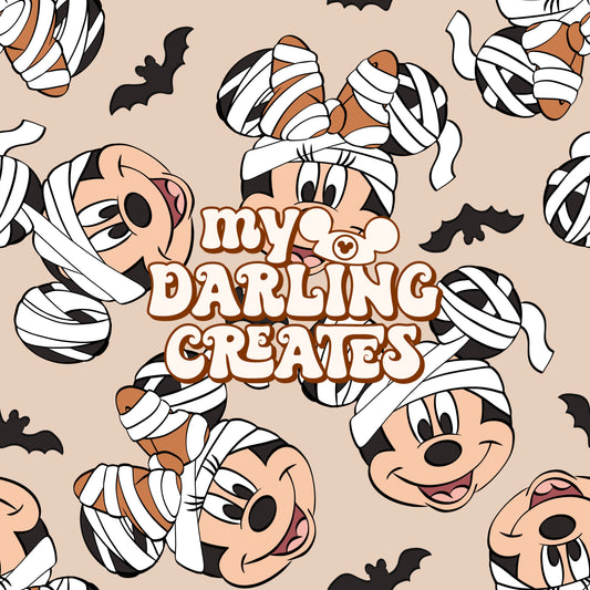 Mummy Mouse Tan - Seamless File