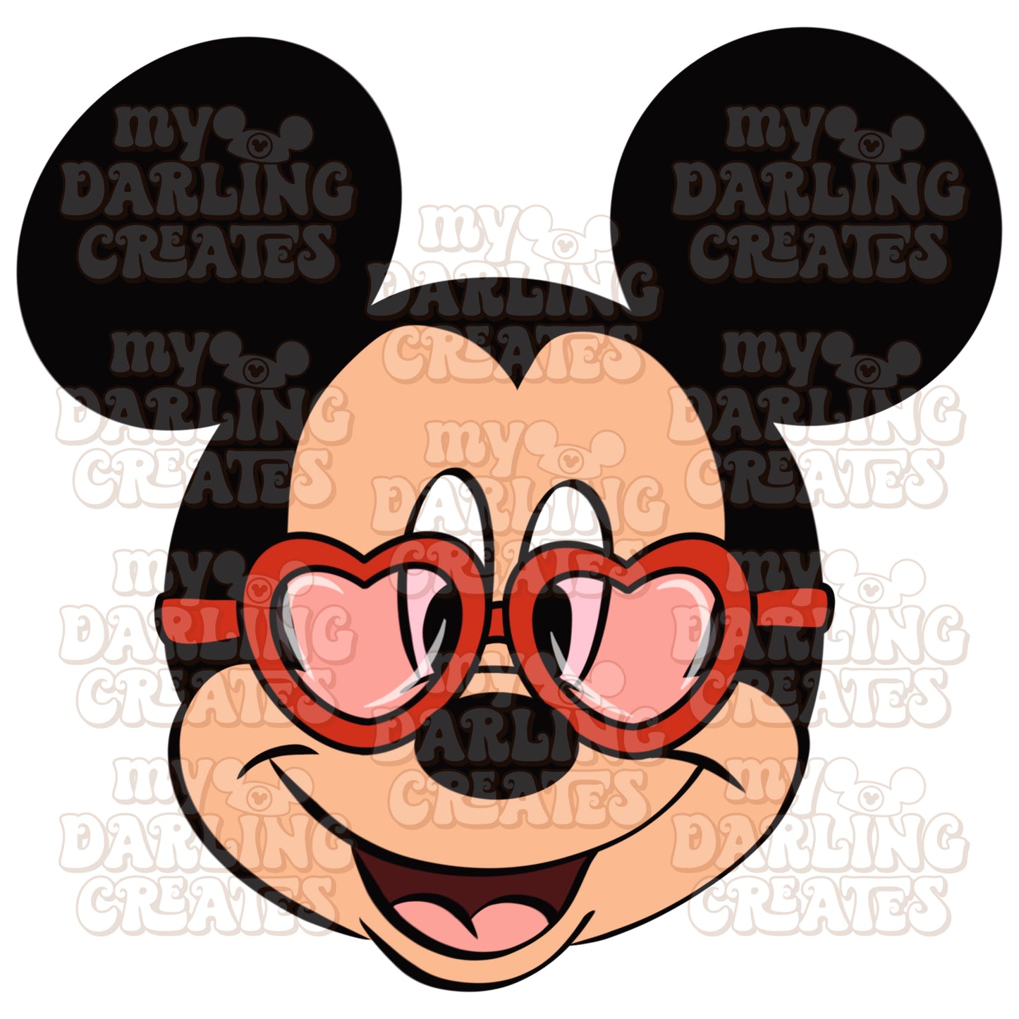 Heart Glasses Mouse PNG