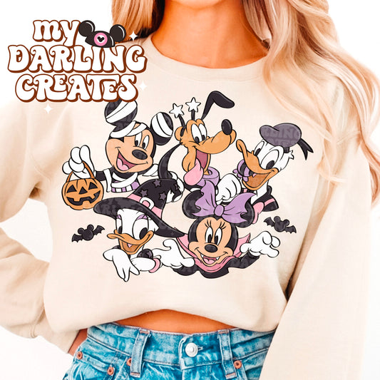 Spooky Spirit Mouse Friends Purple PNG