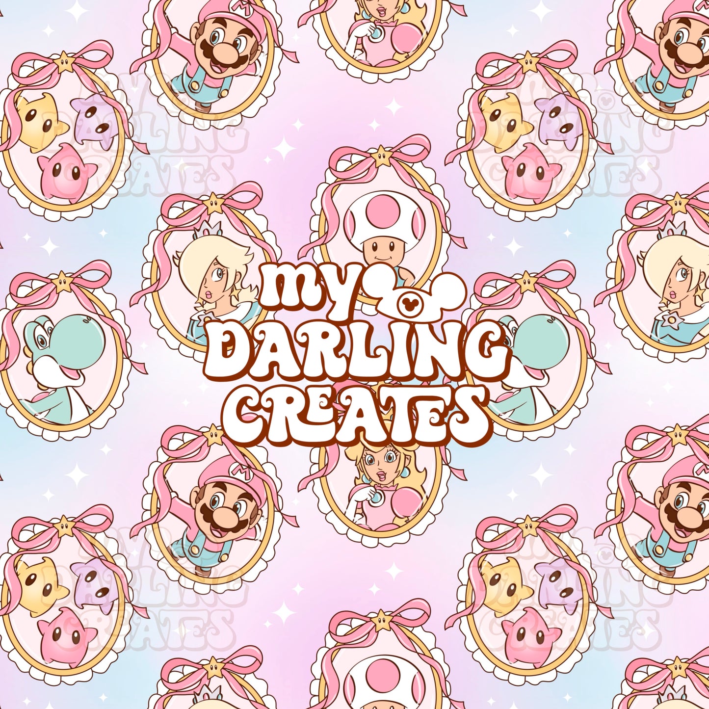 Girly Galaxy Rainbow Frames - Seamless File