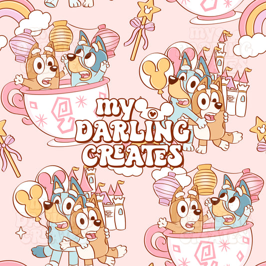 Magical Blue Sisters Pink - Seamless File